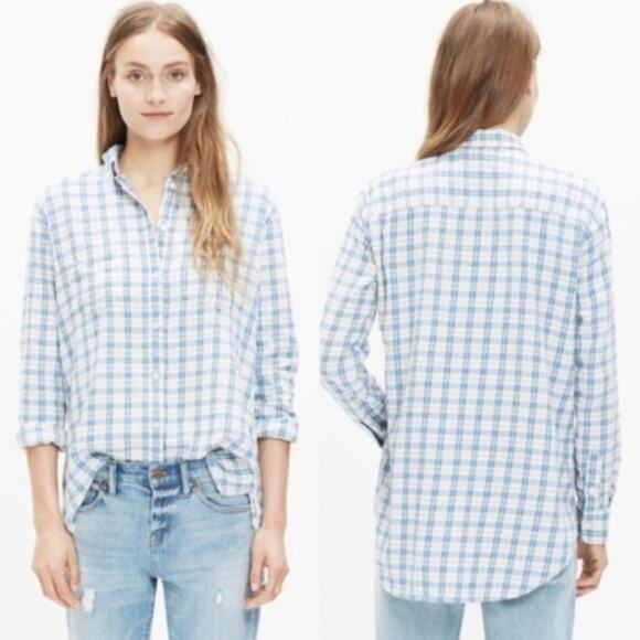 Madewell Tops - Madewell‎ Oversized Flannel Benton Plaid Size XXS